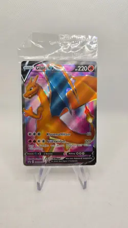 Pokemon Karte Glurak V Deutsch SWSH050 Black Star Promo Sealed OVP Full Art Tcg - Image 1