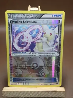 HP Audino Spirit Link 92/124 Fates Collide Reverse Holo Pokemon Card - Image 1