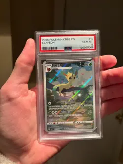 LEAFEON ART RARE PSA 10 GEM MINT 2025 POKEMON S-CHINESE GEM PACK VOL 2 #0715/15 - Image 1