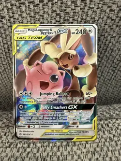Mega Lopunny & Jigglypuff GX 165/236 Pokemon Tag Team Cosmic Eclipse NM - Image 1