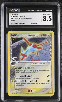 CGC 8.5 Latias 2005 EX Delta Species 8/113 Holo Pokemon Card - Image 1