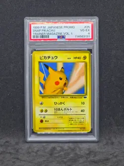 Pokemon Japanese Trainers Magazine Vol.1 Snap Pikachu No.25 (PSA 4) - Image 1