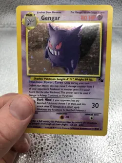 Gengar 5/62 Holo Rare Pokemon 1999 Fossil - LP - Image 4