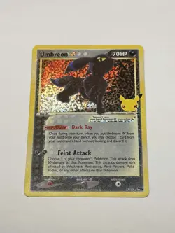 Umbreon Gold Star 17/17 - Pokemon Celebrations 25th Anniversary Holo Rare - NM/M - Image 1
