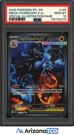 Pokemon 2025 Mega Charizard X ex 125/094 SIR Phantasmal Flames GEM MINT PSA 10 - Image 1