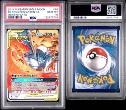 2019 POKEMON SUN & MOON HIDDEN FATES #44 MLTRS/ZPDS/ARTCN.GX HIDDEN FATES PSA 10 - Image 3