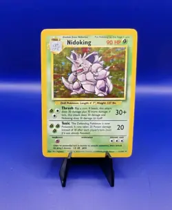 Nidoking 11/102 Base Set Holo Rare Pokemon Card 1999 WOTC TCG Vintage Pokemon - Image 1