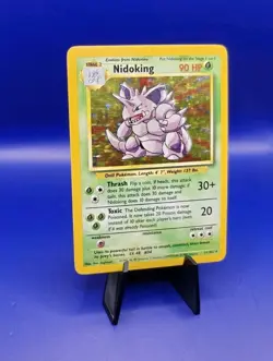 Nidoking 11/102 Base Set Holo Rare Pokemon Card 1999 WOTC TCG Vintage Pokemon - Image 3
