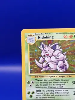 Nidoking 11/102 Base Set Holo Rare Pokemon Card 1999 WOTC TCG Vintage Pokemon - Image 4