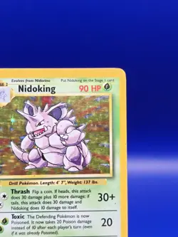 Nidoking 11/102 Base Set Holo Rare Pokemon Card 1999 WOTC TCG Vintage Pokemon - Image 5