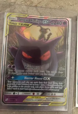 Pokemon Gengar & Mimikyu GX TAG TEAM Holo 2 Cards Sun & Moon Team Up English - Image 1
