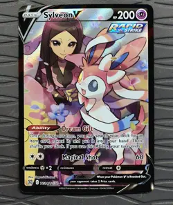 Sylveon V TG14/TG30 Brilliant Stars Trainer Gallery Full Art Pokemon Card NM - Image 1