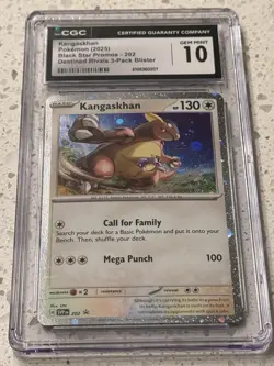 Pokemon Destined Rivals Kangaskan Black Star Promo Card #202 CDC Gem Mint 10 - Image 1