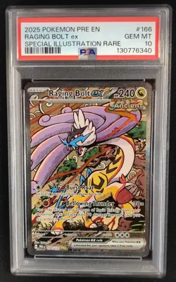 PSA 10 Raging Bolt ex 166/131 Special Illustration Rare PRE Pokemon Graded Card - Image 1