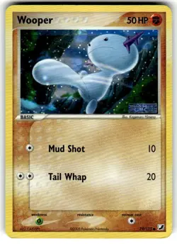 Wooper 79/115 Reverse Holo Stamped Unseen Forces Pokemon Card LP - Image 1