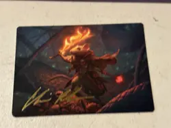 mtg gold signature Emberheart Challenger, Bloomburrow Art Series card 19/54 - Image 1