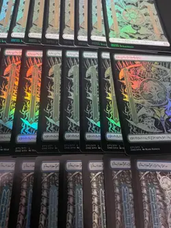 MTG Full Art Set of 10 Each Phyrexian All Will Be One Foil Basic Lands ×50 Swamp - Image 3