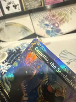 MTG Camellia, the Seedmiser Borderless 346 Rare Raised Foil Bloomburrow LP BLB - Image 3