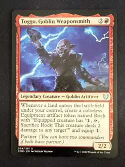 1x Toggo, Goblin Weaponsmith (204) Commander Legends LP MTG Magic the Gathering - Image 1