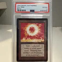 Mtg Beta Sol Ring - 1993 - PSA 4 VG-EX - English Vintage - Image 1