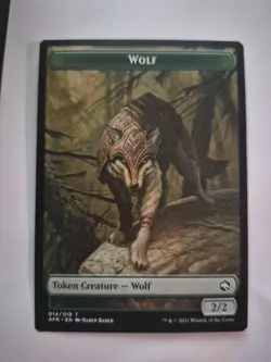 Wolf Token Adventures in the Forgotten Realms MTG 14/19 (C) - Image 1