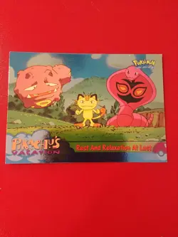 Foil topps pokemon Card Pikachus Vacation (Rest & Relaxation At Last #49 - Image 1