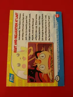 Foil topps pokemon Card Pikachus Vacation (Rest & Relaxation At Last #49 - Image 2