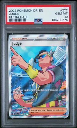 2025 Pokemon Dri EN-Destined Rivals Judge Ultra Rare PSA 10 #222 - Image 1