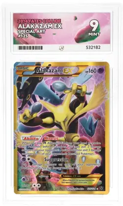 Alakazam EX 125/124 - XY Fates Collide - Ace 9 Mint - Pokemon TCG Secret Rare - Image 1