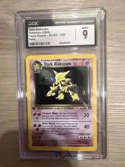2000 Pokemon Dark Alakazam 1st Edition CGC 9 Mint Holo #1 Team Rocket - Image 1