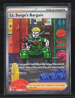 Pokemon 2023 Obsidian Flames LT. Surge's Bargain FA #185/132 - Image 1