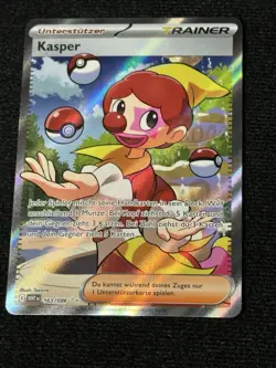 Pokemon Kasper Full Art | Deutsch 163/086 Weiße Flammen | Near Mint - Image 1
