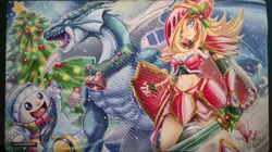 Yugioh Dark Magician Girl Knight Team Samurai X1 Playmat Rubber Exclusive - Image 1