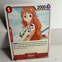 Nami (manga) OP01-016 R, RED STRAW HAT LOGO 42, (Eiichiro Oda) one piece card - Image 1