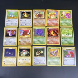 15x Vintage Pokemon Cards Lot WOTC Team Rocket – Dark Dugtrio Eevee Dratini - Image 1