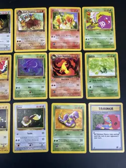 15x Vintage Pokemon Cards Lot WOTC Team Rocket – Dark Dugtrio Eevee Dratini - Image 3