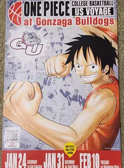 One Piece Monkey D. Luffy Basketball Promo Card PLUS POSTER - BOTH SEALED - Image 5