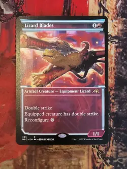 MTG Card: Lizard Blades (Kamigawa: Neon Dynasty) SHOWCASE - Image 1