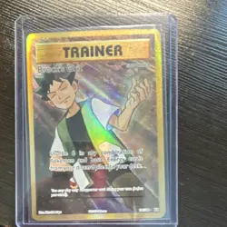 Pokemon Brock's Grit Full Art Ultra Rare Holo Evolutions 107/108 Trainer Card - Image 1