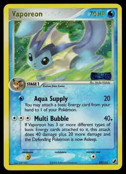 Pokemon Card - Vaporeon Unseen Forces 19/115 Rare Reverse Holo Stamped - Image 1