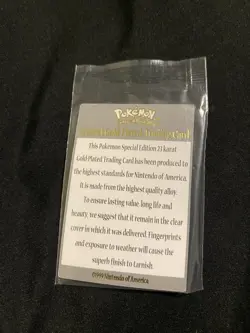Vtg. 1999 Pokemon JIGGLYPUFF 23k Gold-Plated Card Authentic Burger King With COA - Image 4