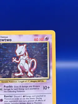 Mewtwo 10/102 Base Set Holo Rare Pokemon Card Nintendo Pokemon TCG WOTC 1999 LP - Image 5