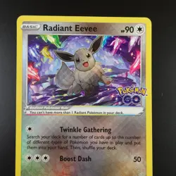 Radiant Eevee SWSH230 Pokemon Go Holo Pokemon Card - Image 2