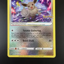 Radiant Eevee SWSH230 Pokemon Go Holo Pokemon Card - Image 3