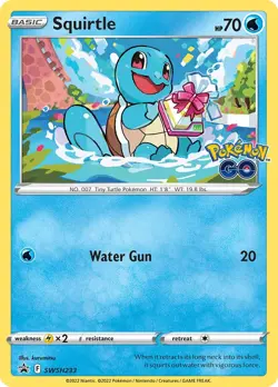 Squirtle Pokemon GO | SWSH233 Cosmos Holo | Black Star Promo | - Image 1