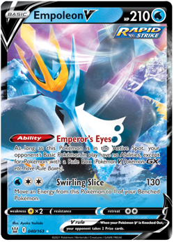 Empoleon V 040/163 Full Art Ultra Rare - 2021 Pokemon Battle Styles NM - Image 1