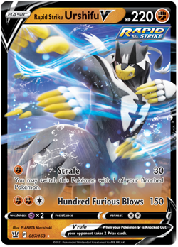 Holo Rapid Strike Urshifu V 087/163 Ultra Rare Battle Styles Pokemon TCG - Image 1
