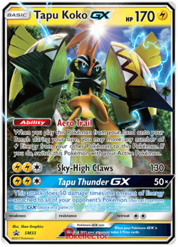 Tapu Koko GX SM33 Sm Holo Pokemon - Image 1