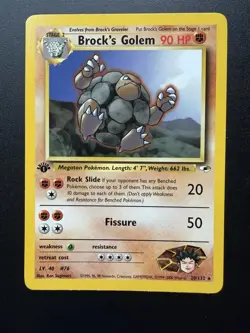 Brock's Golem 20/132 Rare - Gym Heroes - 1st Edition - Pokemon WOTC - Image 1