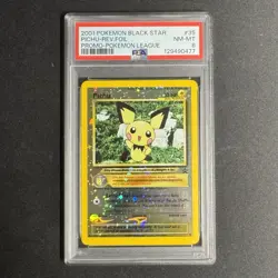 PSA 8 Pichu 35 Black Star Promo Reverse Holo WOTC Pokemon 2001 League NM-MT - Image 1
